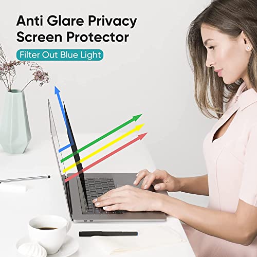 17 Inch Laptop Privacy Screen Filter Compatible with HP/Dell/Acer/Samsung/Lenovo/Toshiba,etc and Other 17" Screen 16:10 Widescreen Display Laptop Privacy Screen Anti-Blue and Anti-Glare Protector with Webcam Cover