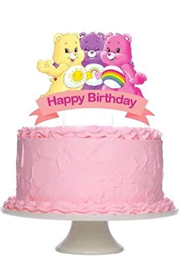 SSL SERVIS CareBear Cake Topper | Cartoon Bears Cake Topper | Cartoon CareBears Birthday Decorations | Cartoon bears party supplies