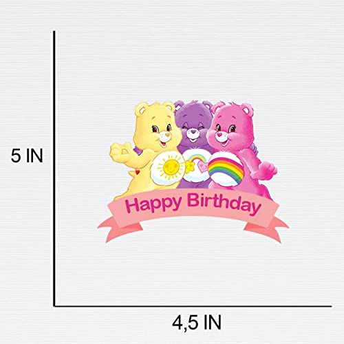 SSL SERVIS CareBear Cake Topper | Cartoon Bears Cake Topper | Cartoon CareBears Birthday Decorations | Cartoon bears party supplies