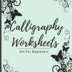 Calligraphy Set for Beginners: Calligraphy Practice Paper Hand Lettering Workbook with each page writing a black background to avoid ink appearing , 120 Sheet , 8.5 x 11 Inches