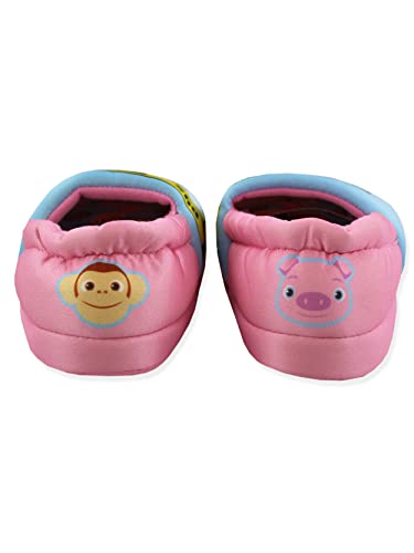 Cocomelon Toddler Girl's Plush Aline Slippers (Pink, 9-10 M US Toddler)