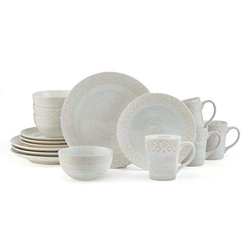 Pfaltzgraff Vera 16 Piece Dinnerware Set, Service for 4, Cream