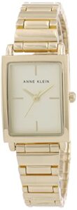 anne klein women's japanese quartz dress watch with metal strap, gold, 14 (model: ak/3762chgb)