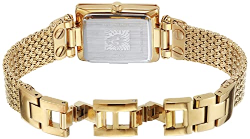 Anne Klein Women's Japanese Quartz Dress Watch with Stainless Steel Strap, Gold, 12 (Model: AK/3882CHGB)