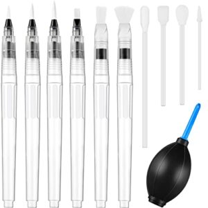 alcohol ink blending tool set include blending brush pen multiple tip shapes foam tipped blending swabs with mini air blower for card making embossing painting rendering (67)