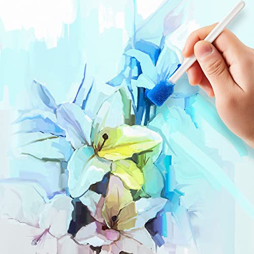 Alcohol Ink Blending Tool Set Include Blending Brush Pen Multiple Tip Shapes Foam Tipped Blending Swabs with Mini Air Blower for Card Making Embossing Painting Rendering (67)