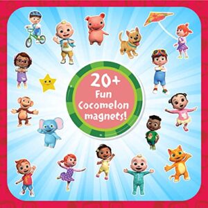 Cocomelon 2 in 1 Art Easel | Double Sided Magnetic Dry Erase Board Puzzle w/Magnets | Cocomelon Puzzle Games for Kids | Wooden Toddlers Educational Games & Toys | Magnetic Puzzles for Kids Ages 3+