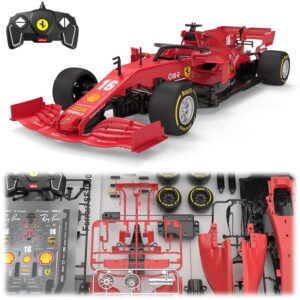rastar rc car kits to build for 1/16 ferrari f1 remote control car, build your own rc car kit, gift ideas for 8+, red