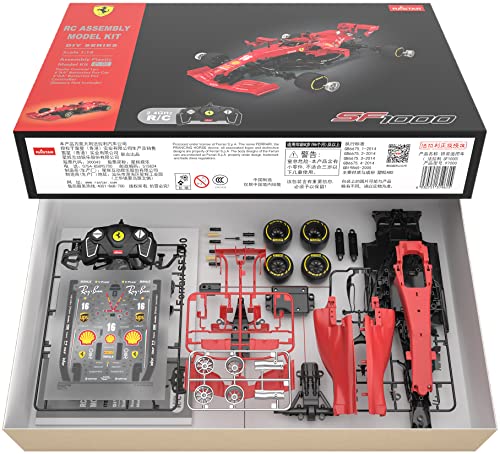 RASTAR RC Car Kits to Build for 1/16 Ferrari F1 Remote Control Car, Build Your Own RC Car Kit, Gift Ideas for 8+, Red