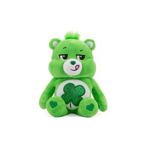 care bears 9" bean plush (glitter belly) - good luck bear - soft huggable material! small