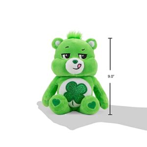 Care Bears 9" Bean Plush (Glitter Belly) - Good Luck Bear - Soft Huggable Material! Small