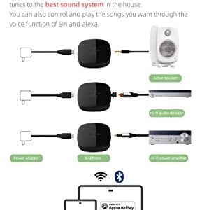 iEAST Olio AirPlay 2 Streaming Audio Receiver Adapter Works with Siri WiFi and Bluetooth Spotify&Tidal Connect Direct Multiroom Multizone Supporting 192khz/24bit Hi-Res Audio