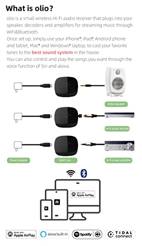 iEAST Olio AirPlay 2 Streaming Audio Receiver Adapter Works with Siri WiFi and Bluetooth Spotify&Tidal Connect Direct Multiroom Multizone Supporting 192khz/24bit Hi-Res Audio