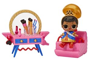 l.o.l. surprise! omg house of surprises beauty booth playset with her majesty collectible doll and 8 surprises, dollhouse accessories, holiday toy, great gift for kids ages 4 5 6+ years & collectors