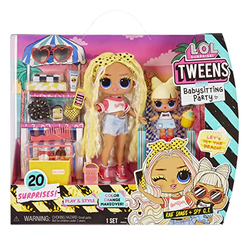 L.O.L. Surprise! Tweens Babysitting Beach Party with 20 Surprises Including Color Change Features and 2 Dolls – Great Gift for Kids Ages 4+, Multicolor