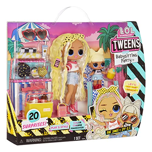 L.O.L. Surprise! Tweens Babysitting Beach Party with 20 Surprises Including Color Change Features and 2 Dolls – Great Gift for Kids Ages 4+, Multicolor