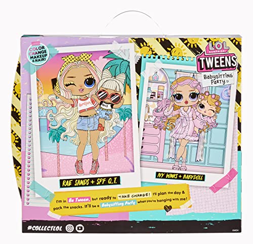 L.O.L. Surprise! Tweens Babysitting Beach Party with 20 Surprises Including Color Change Features and 2 Dolls – Great Gift for Kids Ages 4+, Multicolor