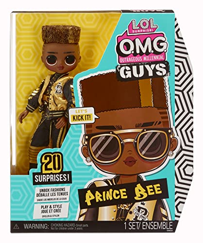 LOL Surprise OMG House of Surprises Series 2 Prince Bee Guys Fashion Doll with 20 Surprises Including Accessories in Stylish Outfit, Holiday Toy Great Gift for Kids Girls Boys Ages 4 5 6+ Years Old