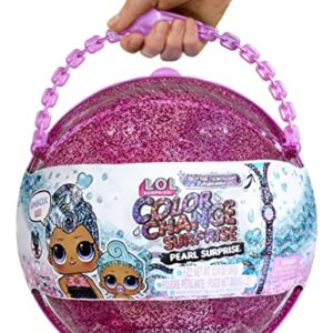 L.O.L. Surprise! Glitter Color Change Pearl (Purple) with 6 Surprises- Exclusive Collectible Doll & Lil Sister in Interactive Playset, Holiday Toy, Great Gift for Kids Ages 4 5 6+ Years Old