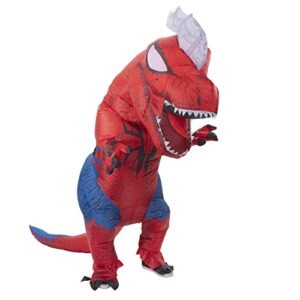 marvel spider-rex inflatable -costume - inflatable -adult-costume of spider-rex dinosaur with gloves