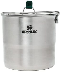 stanley adventure 4-person cookset, 11-piece camping cooking kit with 2.6 quart stainless steel pot and utensils
