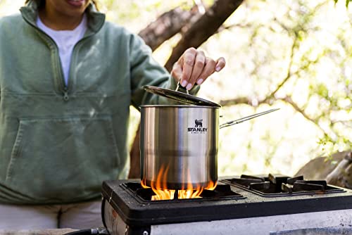 Stanley Adventure 4-Person Cookset, 11-Piece Camping Cooking Kit with 2.6 Quart Stainless Steel Pot and Utensils