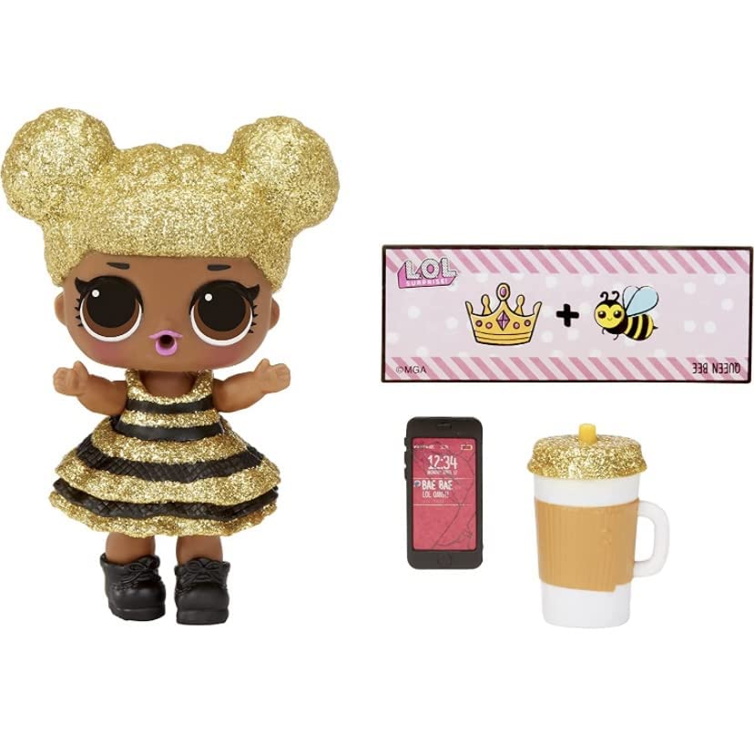 L.O.L. Surprise! 707 Queen Bee Doll with 7 Surprises in Paper Ball- Collectible Doll w/Water Surprise & Fashion Accessories, Holiday Toy, Great Gift for Kids Ages 4 5 6+ Years Old & Collectors