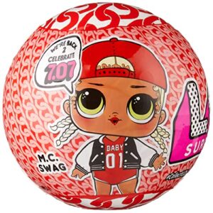 l.o.l. surprise! 707 mc swag doll with 7 surprises in paper ball- collectible doll w/water surprise & fashion accessories, holiday toy, great gift for kids ages 4 5 6+ years old & collectors