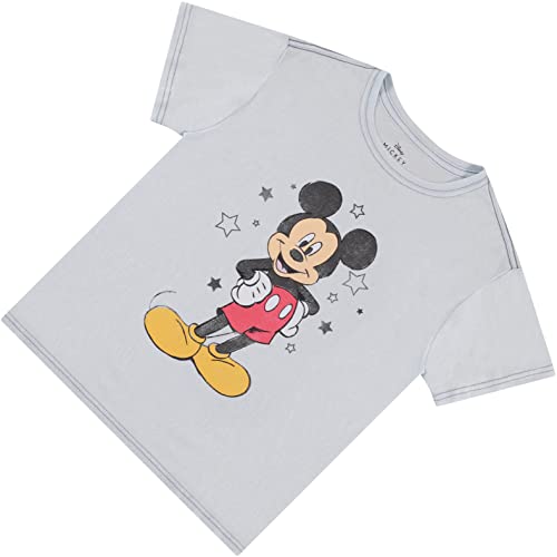 Disney Ladies Mickey Mouse Fashion Shirt Mickey & Minnie Mouse Clothing - Mickey Mouse Tie Dye T-Shirt (Blue, Small)