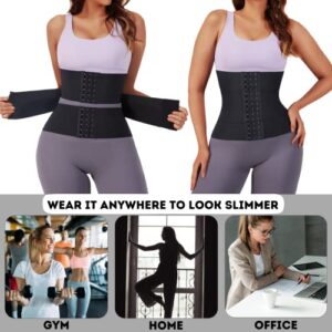 Waist Trainer For Women - Adjust Your Snatch | Triple Trainer Wrap, Miracle Tummy Wrap, Sweat Workout Belt, Waist Trimmer for Women | Snatch Me Up Belly Body Shaper Compression Fupa Wrap (M, Black)