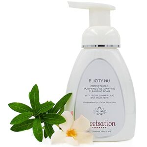 sweetsation therapy / yunasence blicity nu cosmic shield purifying detoxifying cleansing foam, combination / oily skin 8oz