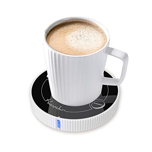 Coffee Mug Warmer, Smart Coffee Warmers for Office Home Desk Use, Smart Cup Warmer Thermostat Coaster for Hot Coffee Tea Espresso Candle Wax Milk with Gravity Switch