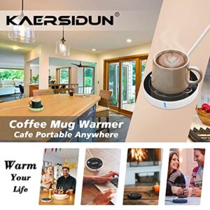 Coffee Mug Warmer, Smart Coffee Warmers for Office Home Desk Use, Smart Cup Warmer Thermostat Coaster for Hot Coffee Tea Espresso Candle Wax Milk with Gravity Switch