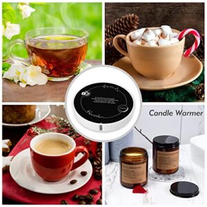 Coffee Mug Warmer, Smart Coffee Warmers for Office Home Desk Use, Smart Cup Warmer Thermostat Coaster for Hot Coffee Tea Espresso Candle Wax Milk with Gravity Switch