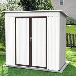 outdoor storage shed 6x4 feet outdoor shed,metal sheds garden shed with lockable door,tool shed for patio lawn backyard,perfect to store garden tools,bike accessories,lawn mower