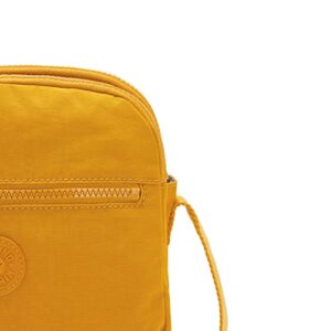 Kipling Womens WomenÂ’s Keefe Bag, Lightweight Everyday Purse, Nylon Shoulder Crossbody Bag, Warm Yellow Tonal, 8.75 L x 7.75 H 5 D US