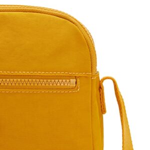 Kipling Womens WomenÂ’s Keefe Bag, Lightweight Everyday Purse, Nylon Shoulder Crossbody Bag, Warm Yellow Tonal, 8.75 L x 7.75 H 5 D US