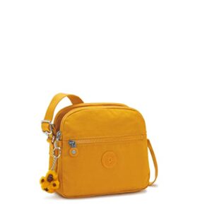 Kipling Womens WomenÂ’s Keefe Bag, Lightweight Everyday Purse, Nylon Shoulder Crossbody Bag, Warm Yellow Tonal, 8.75 L x 7.75 H 5 D US