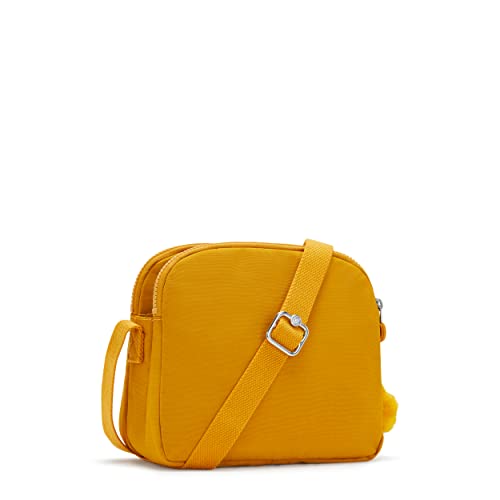 Kipling Womens WomenÂ’s Keefe Bag, Lightweight Everyday Purse, Nylon Shoulder Crossbody Bag, Warm Yellow Tonal, 8.75 L x 7.75 H 5 D US