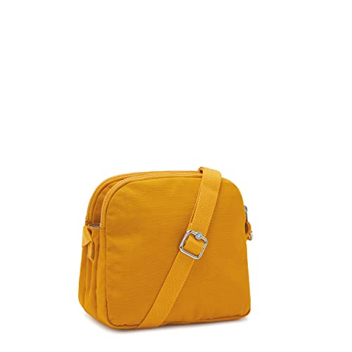 Kipling Womens WomenÂ’s Keefe Bag, Lightweight Everyday Purse, Nylon Shoulder Crossbody Bag, Warm Yellow Tonal, 8.75 L x 7.75 H 5 D US