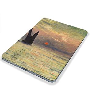 Claude Monet Sunset at Etretat case Compatible with iPad Mini Air Pro 7.9 8.3 9.7 10.2 10.9 11 12.9 inch Pattern Cover New 2022 2021 Trifold Stand 3 4 5 6 7 8 9 Generation (8.3 Mini 6)