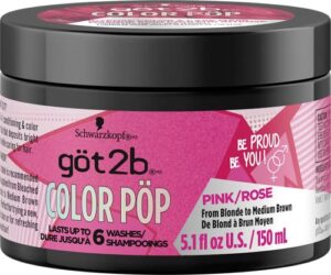 got2b color pop semi-permanent hair color mask, pink, 5.1 oz