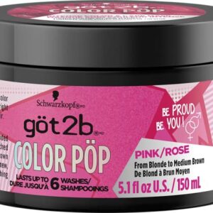 Got2b Color Pop Semi-Permanent Hair Color Mask, Pink, 5.1 oz