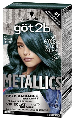 Got2b Metallics Permanent Hair Color, M77 Mermaid Green