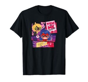 miraculous ladybug chibi collection you and me forever t-shirt