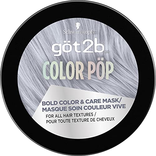 Got2b Color Pop Semi-Permanent Hair Color Mask, Silver, 5.1 oz