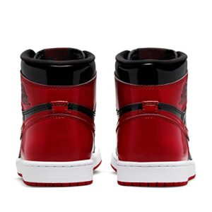 Jordan Men's 1 Retro High OG Patent Bred Black/Varsity Red-White (555088 063) - 9.5