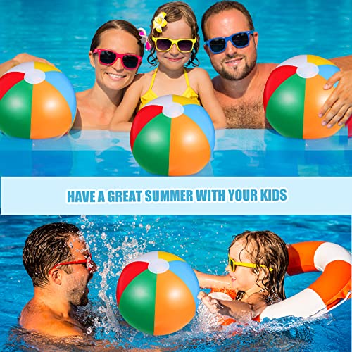 Beach Balls 3 Pcs 12 Inch Inflatable Ball Beach Ball Swimming Pool Ball Enjoyable Pool Float Balls for Outdoor Activity Birthday Summer Party Favors Water Toys (Classic Style)