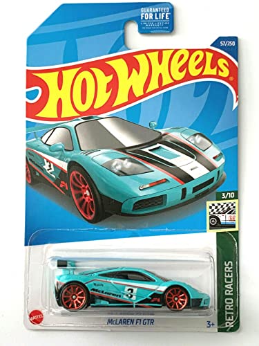 DieCast Hot Wheels McLaren F1 GTR, Retro Racers 3/10 [Turquoise] 57/250