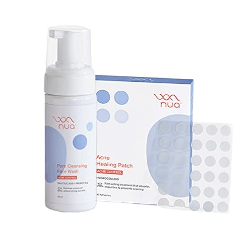 Nua Active Acne Control Combo : Pore Cleansing Face Wash 2 Sizes: 12 mm & 10 mm